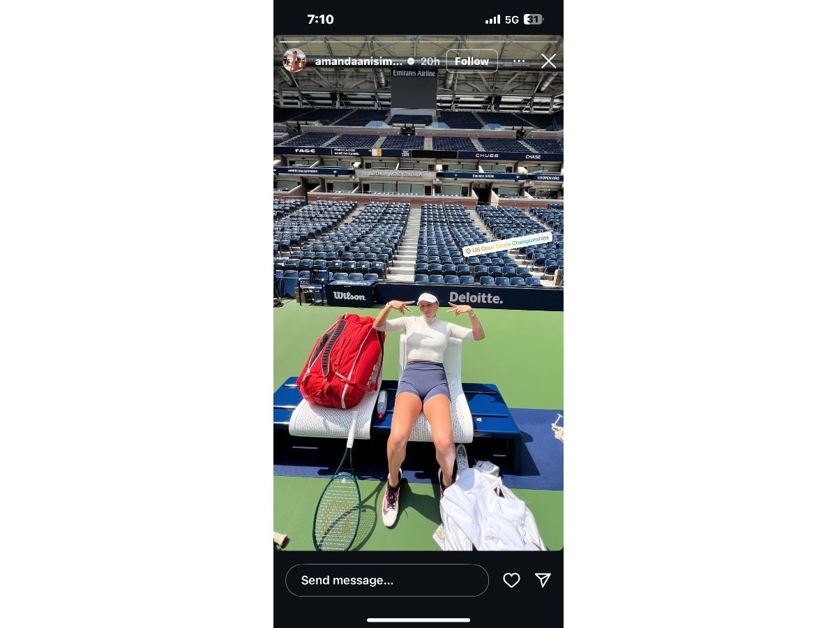 Anisimova&rsquo;s Instagram story/@amandaanisimova