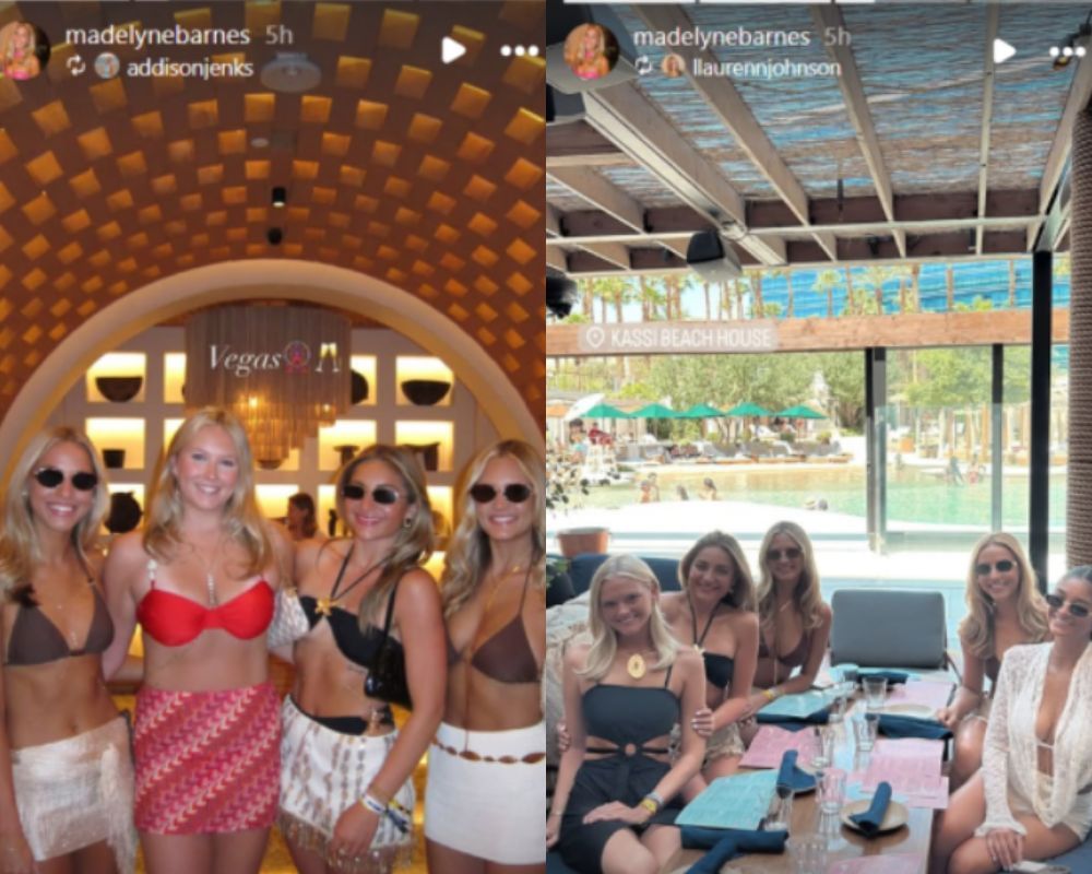 Miami Dolphins&rsquo; QB Quinn Ewers&rsquo; girlfriend Madelyn Barnes drops one-word message while enjoying Vegas getaway [IG/@madelynebarnes]