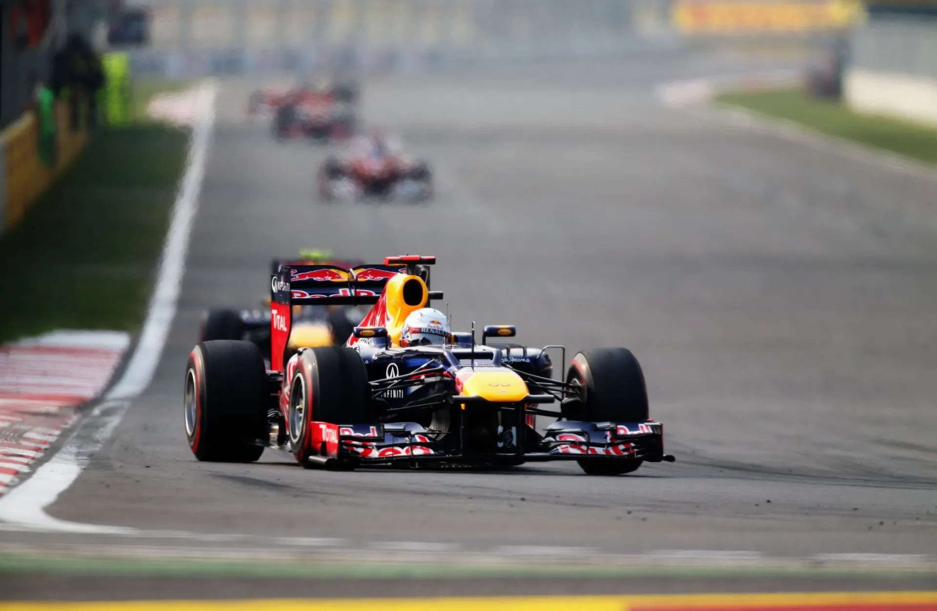 Sebastian Vettel of Germany and Red Bull Racing drives on his way to winning the Korean Formula One Grand Prix at the Korea International Circuit on October 14, 2012, in Yeongam-gun, South Korea - Source: Getty