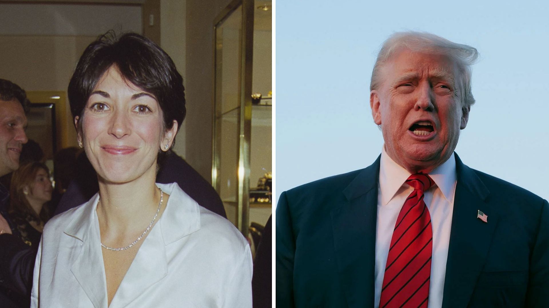 Ghislaine Maxwell and U.S. President Donald Trump