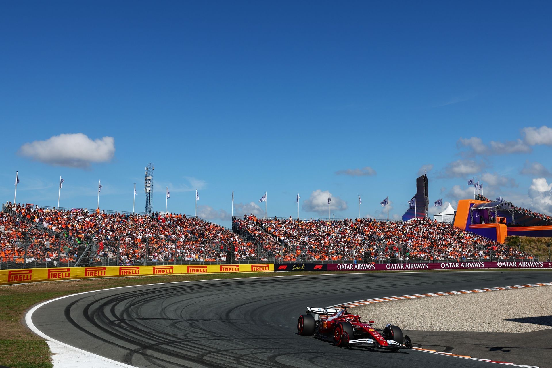 Charles Leclerc of Monaco driving the (16) Scuderia Ferrari SF-25 on track during qualifying ahead of the F1 Grand Prix of Netherlands at Circuit Zandvoort on August 30, 2025 in Zandvoort, Netherlands. - Source: Getty Images