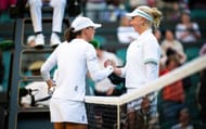 Iga Swiatek (left) and Clara Tauson (right) at the 2025 Wimbledon Championships (Source: Getty)