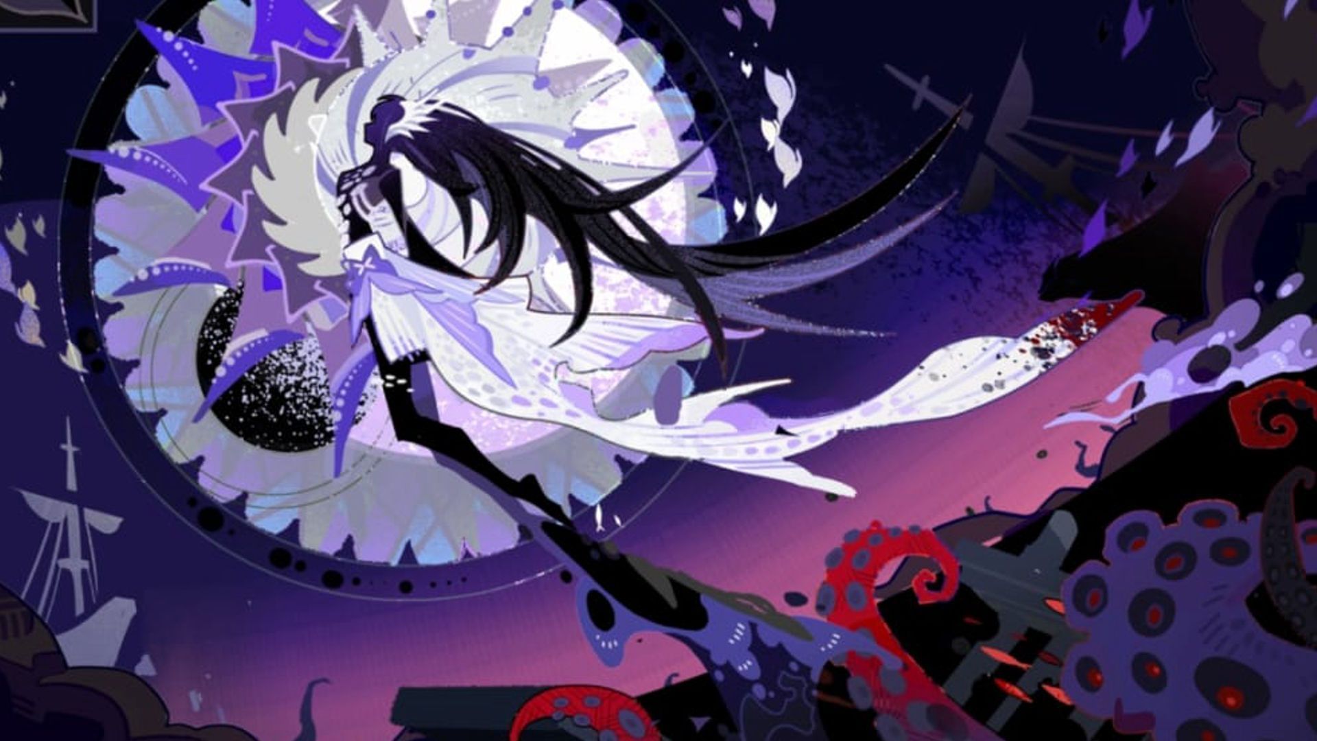 Hysilen&#039;s past is illustrated in a mural (Image via HoYoverse)