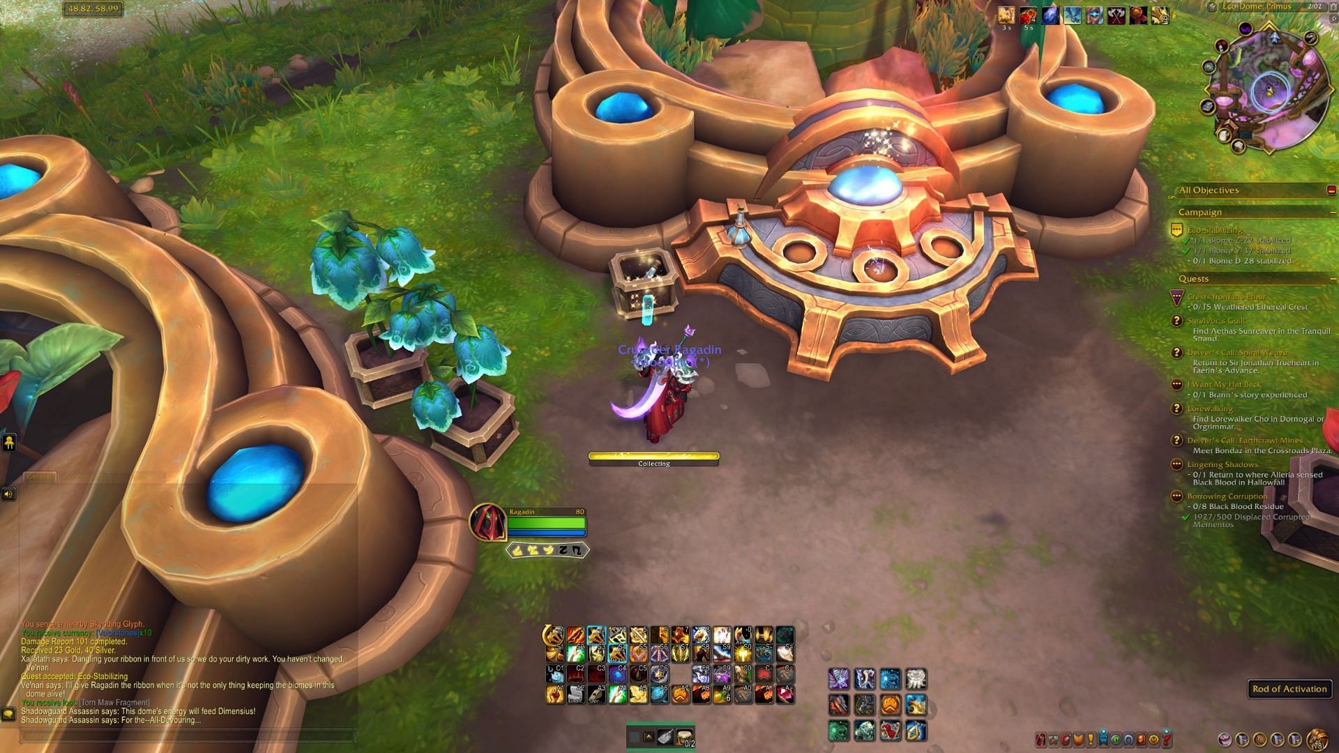 When I went this route, I was finally able to see the blue rod to interact with at the third Biome (Image via Blizzard Entertainment)