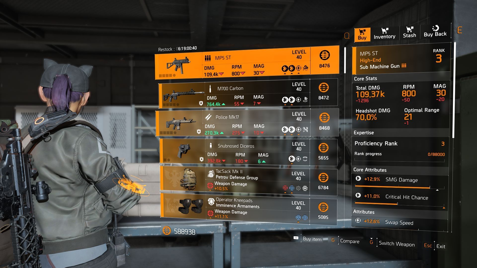 The Division 2 vendor at The Bridge Settlement in Brooklyn (Image via Sportskeeda Gaming || Ubisoft)