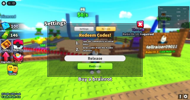 Bounce A Brainrot codes