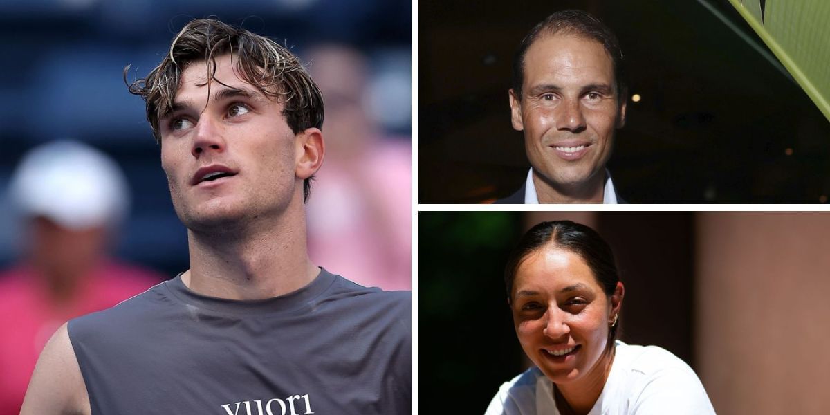 Jack Draper (left), Rafael Nadal (top right), Jessica Pegula (bottom right), Sources: Getty