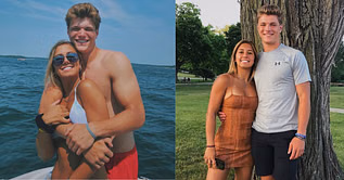 "Soon to be family of 5": J.J. McCarthy and pregnant fiancée Katya Kuropas pose for dreamy maternity shoot with Vikings QB cradling her baby bump