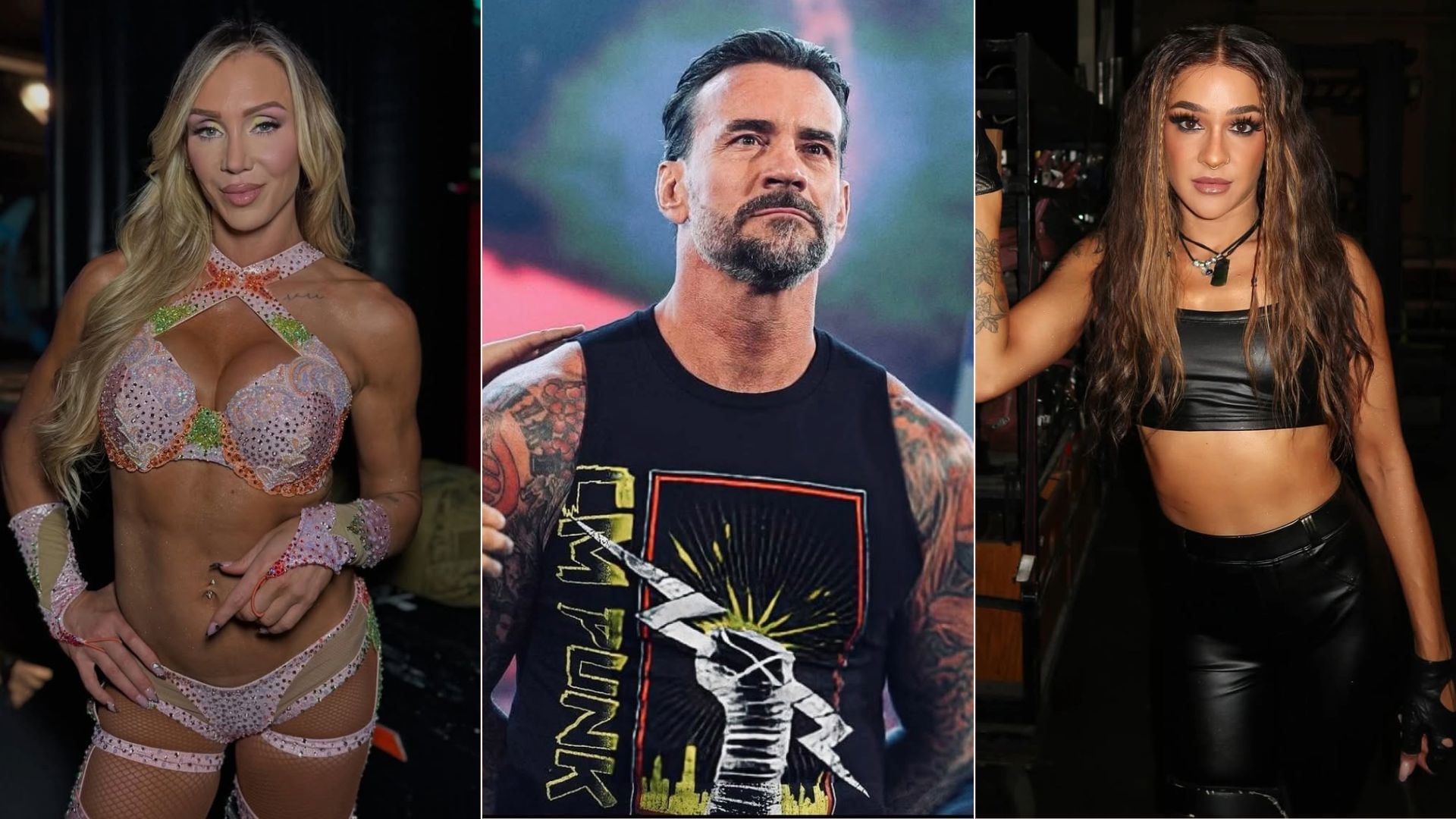 Charlotte Flair, CM Punk and Dakota Kai (Photo credits: Stars