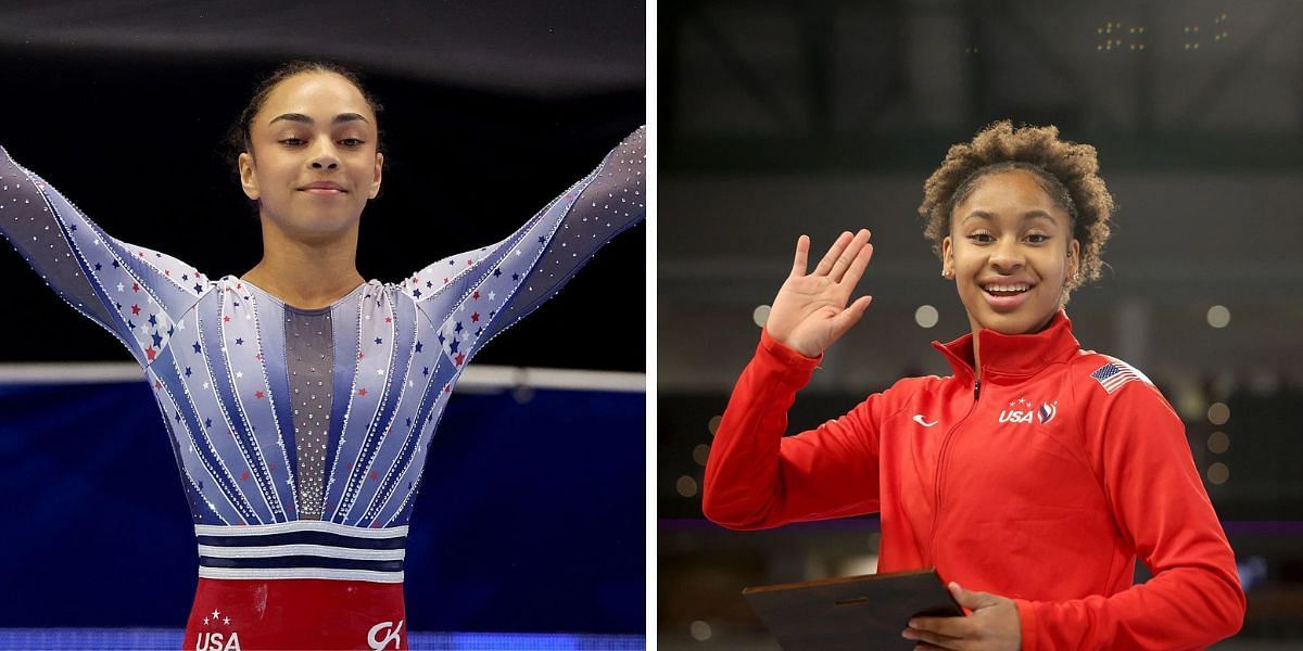 Hezly Rivera and Skye Blakely will compete at the  2025 U.S. Gymnastics Championships. (Images by Getty)