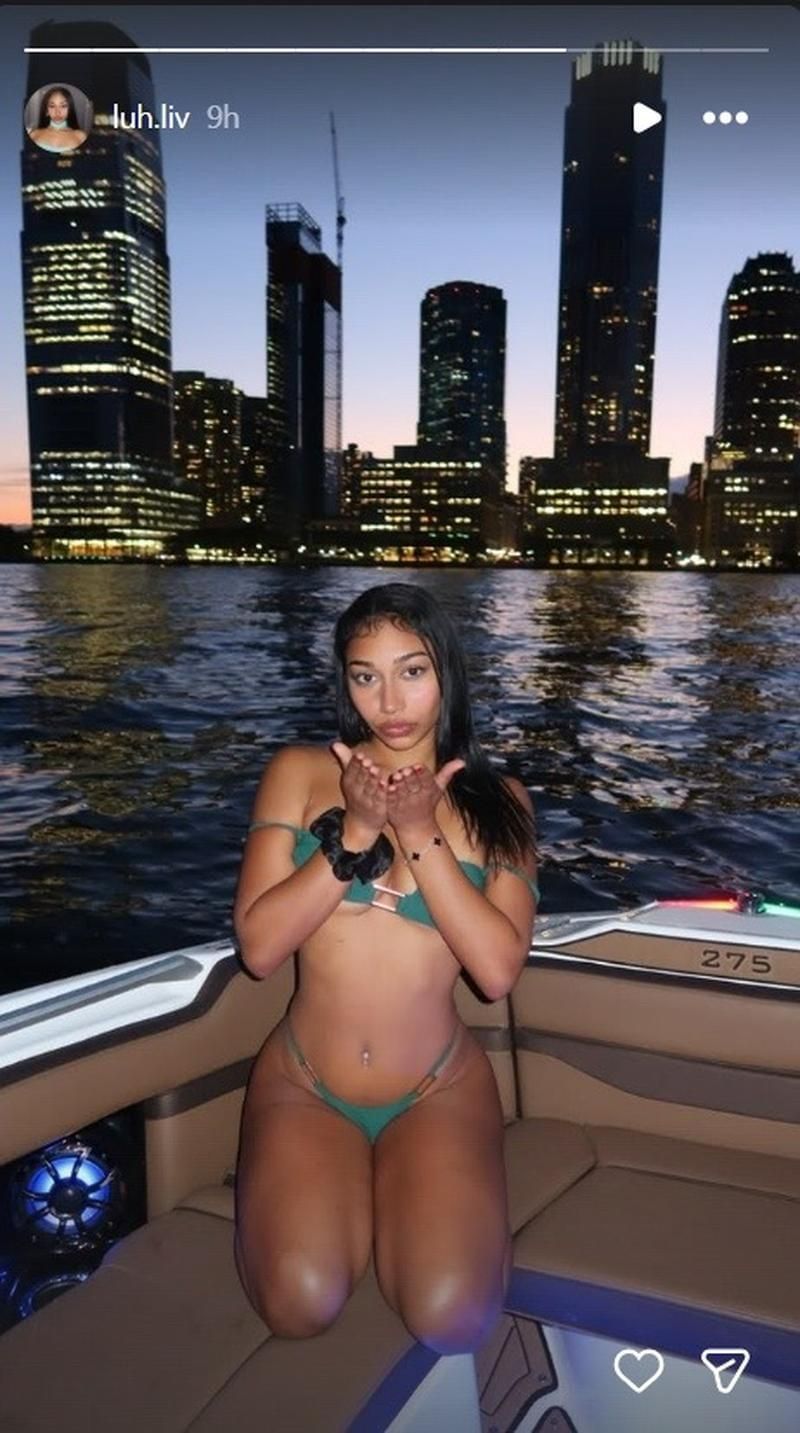 Jazz Chisholm Jr.&#039;s girlfriend, Olivia Brown, donned a chic green bikini and shared a story on her Social media.(via @luh.liv Instagram)