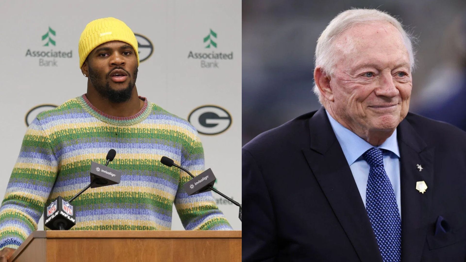 Micah Parsons and Jerry Jones (Imagn / Getty)