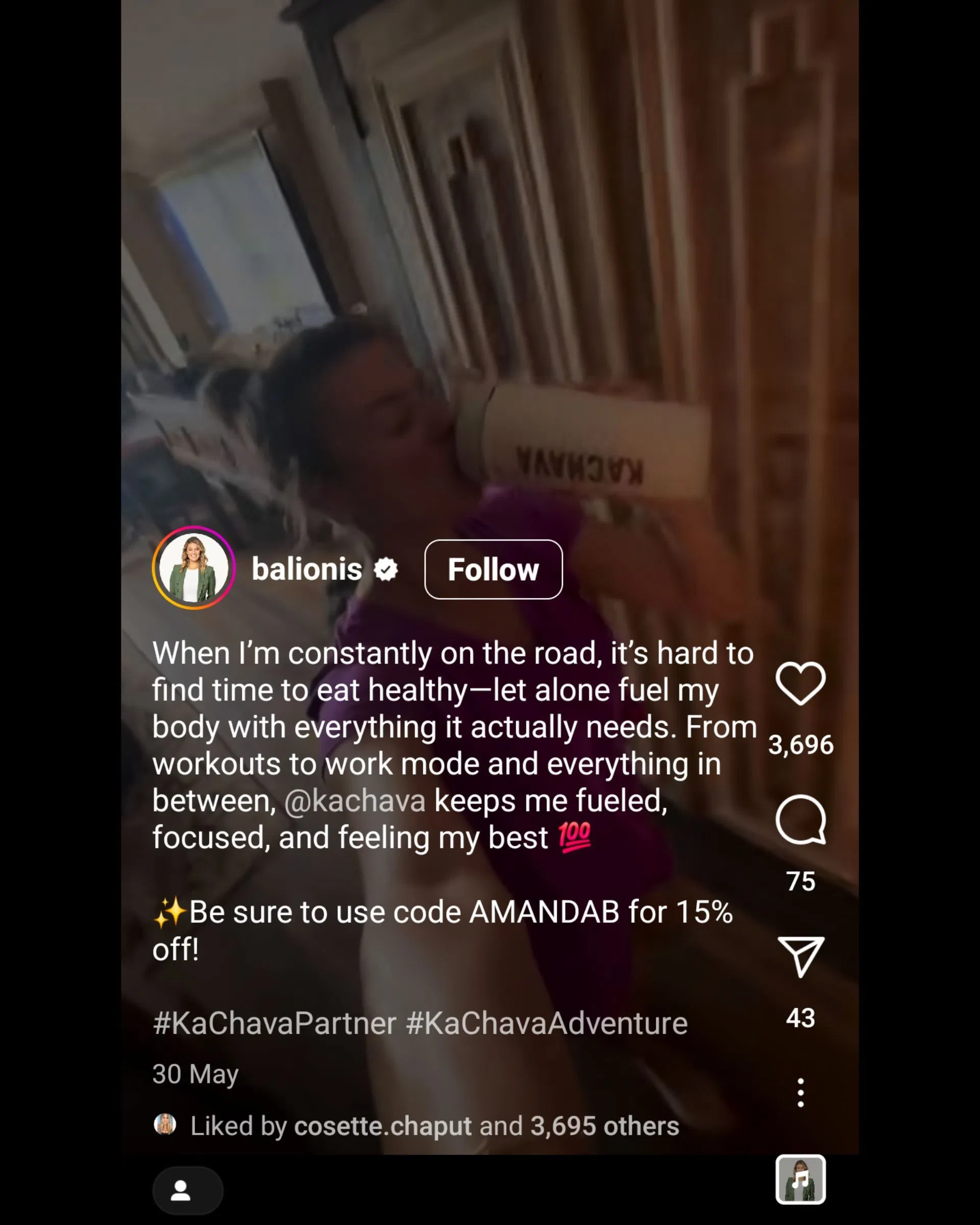 Screenshot from Balionis&#039; post on Instagram/IG: @balionis
