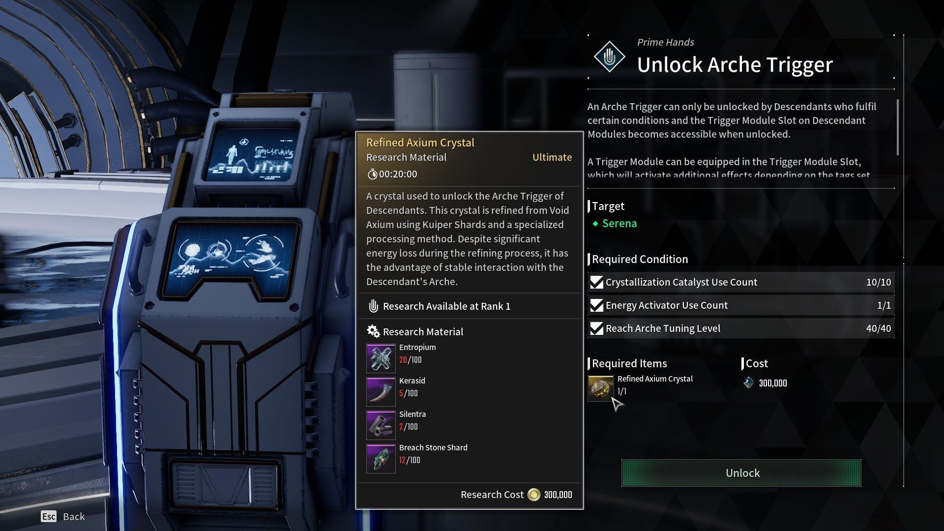Arche Trigger unlock requirements (Image via Nexon)