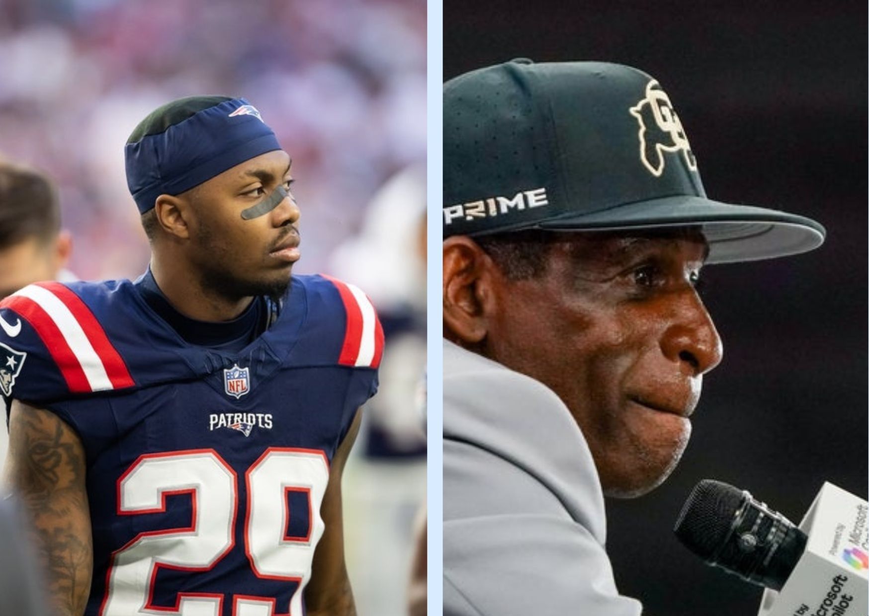 Former Jackson State standout Isaiah Bolden and Deion Sanders