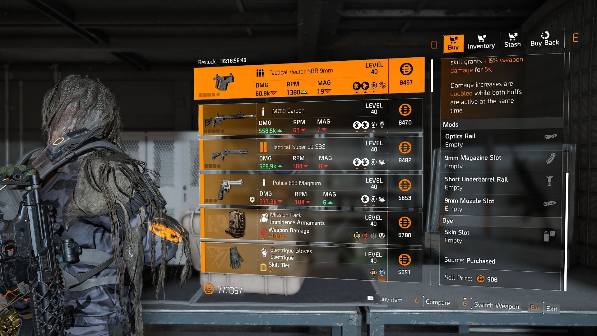 The Division 2 vendor at The Bridge Settlement in Brooklyn (Image via Sportskeeda Gaming || Ubisoft)