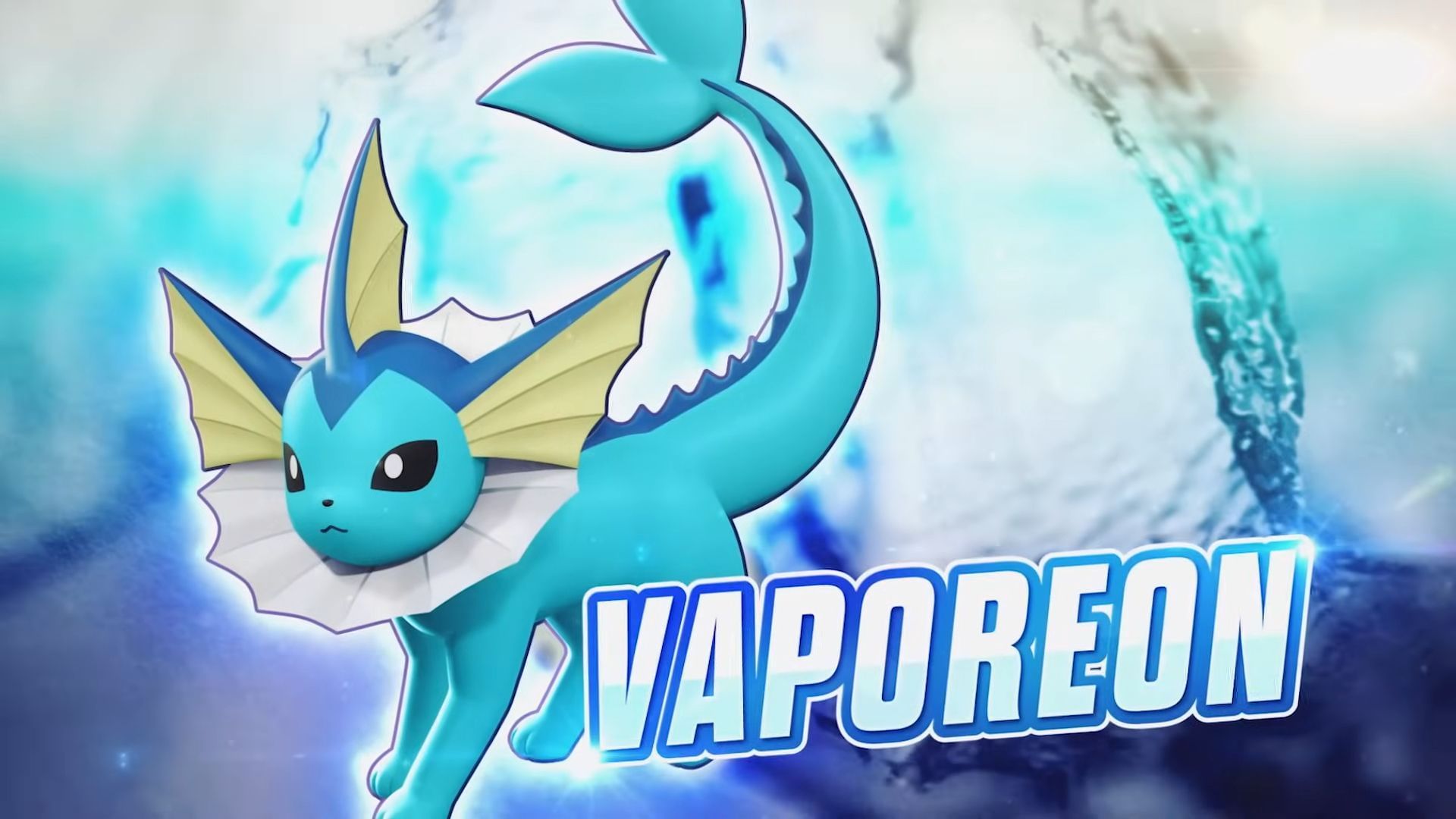 Vaporeon, as revealed in the announcement (Image via The Pokemon Company)