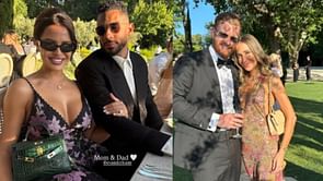 Ex-Oilers Evander Kane, Warren Foegele and Connor Brown attend Leon Draisaitl and Celeste Desjardins' wedding in France