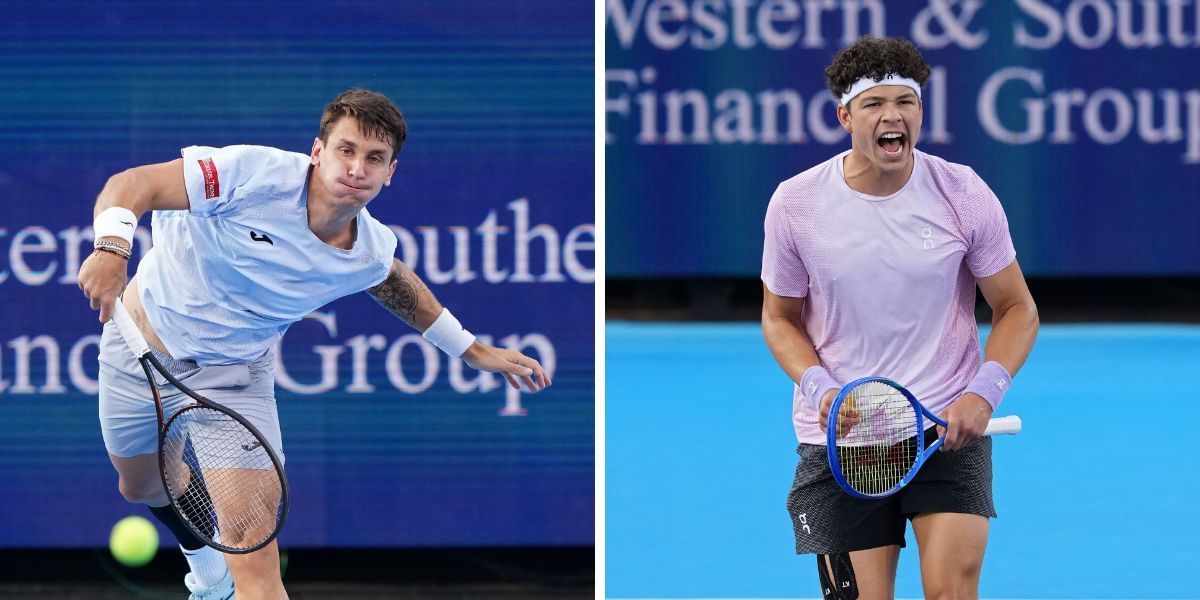 Ben Shelton and Camilo Ugo Carabelli. (Images by Getty)