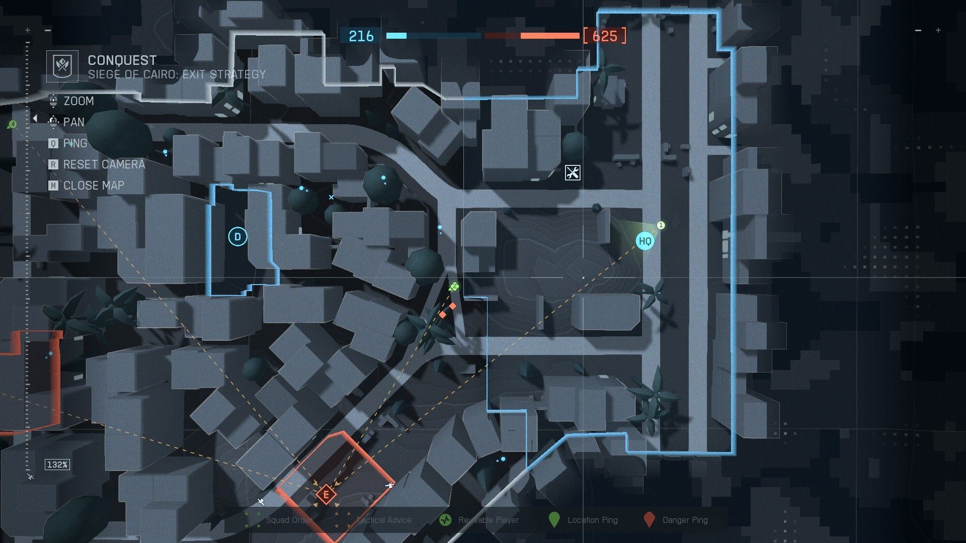 Location of the broken tank close to NATO HQ (Image via Sportskeeda Gaming || EA)