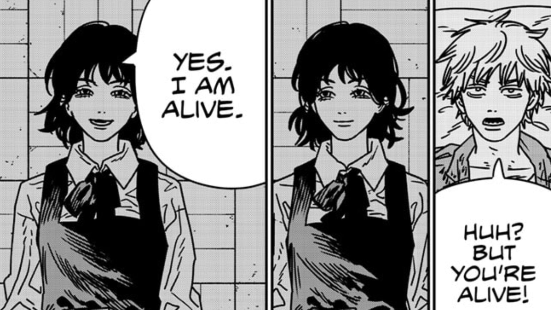 Fumiko and Denji as seen in Chainsaw Man chapter 212 (Image via Shueisha)