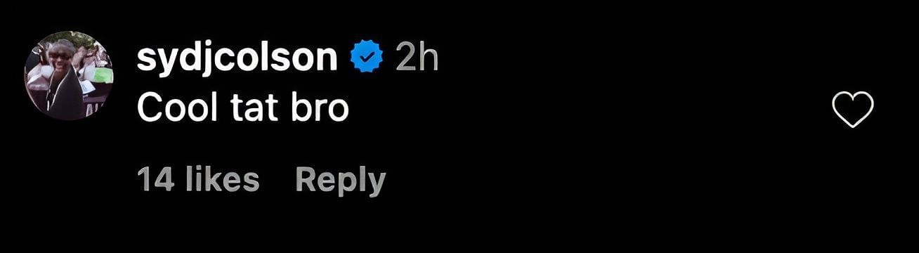 Colson&#039;s IG comment