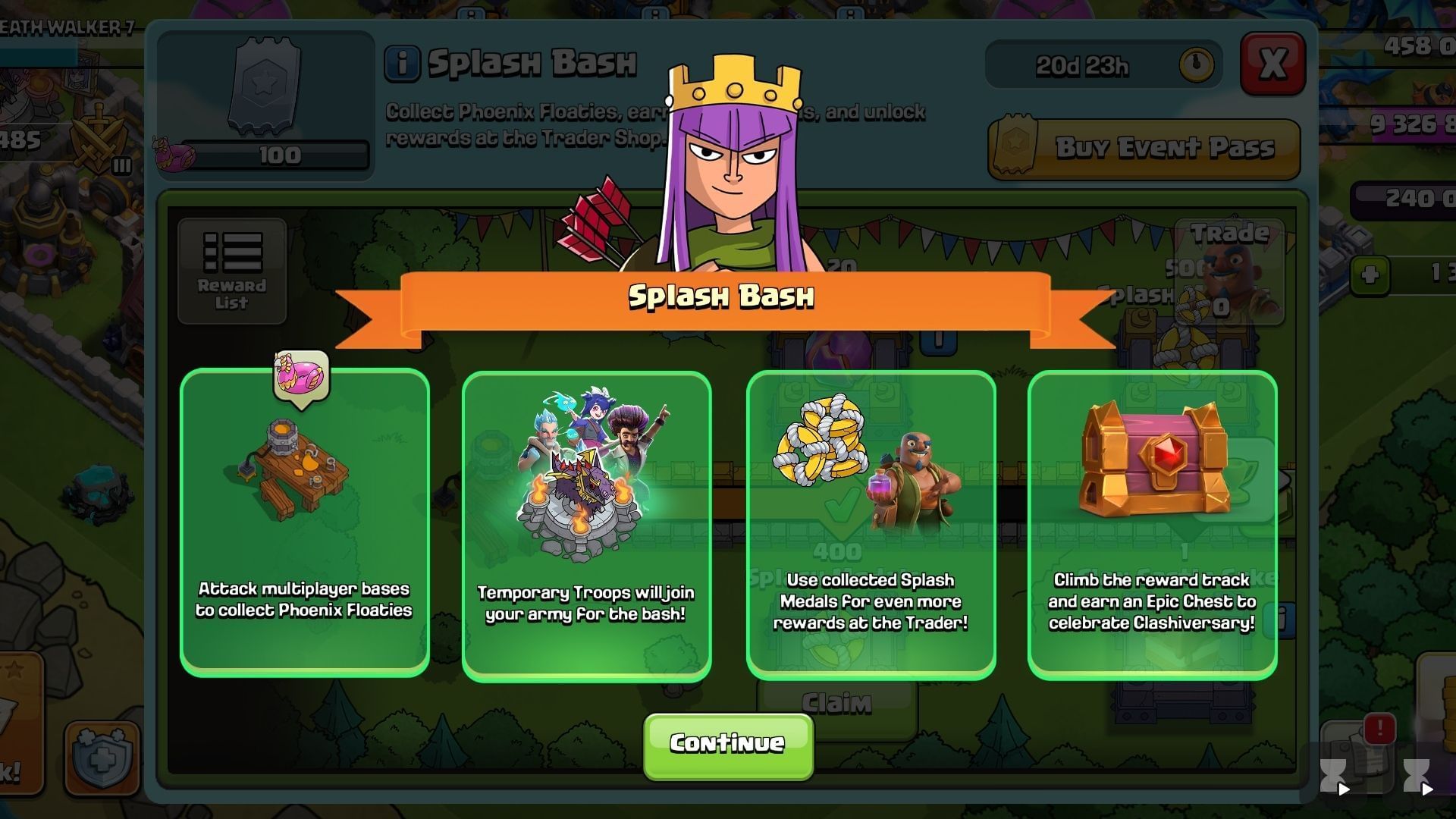 A brief tutorial on the event (Image via Supercell)