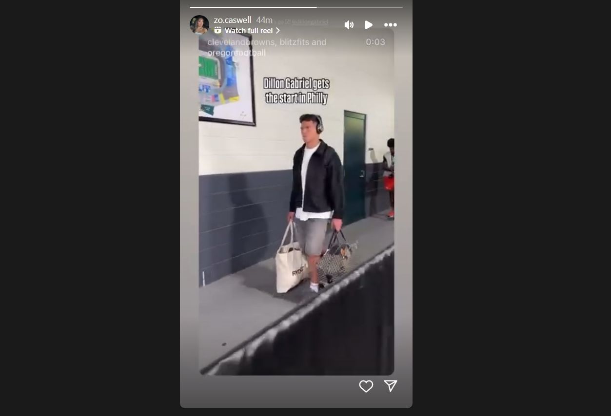 A screenshot of Zo Caswell&#039;s Instagram story. [Image credits: Instagram]