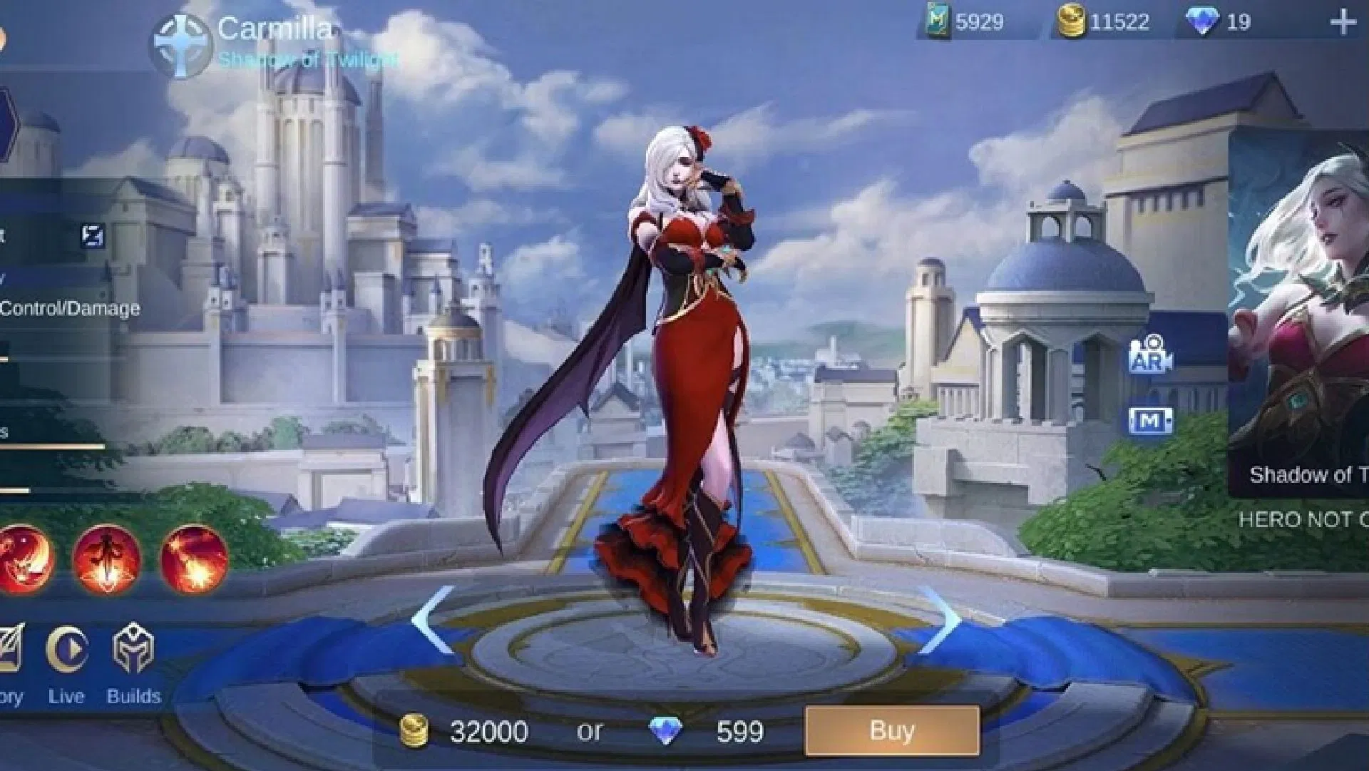 Carmilla is getting buffed in this update (Image via Moonton Games)