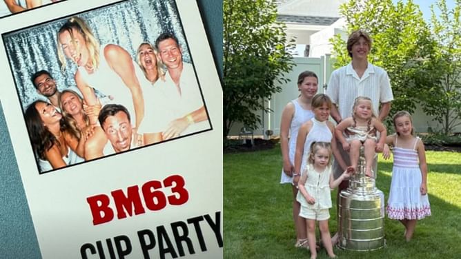 In Photos: Brad Marchand's wife Katrina enjoys BM63 Stanley Cup Party to the fullest with family & friends