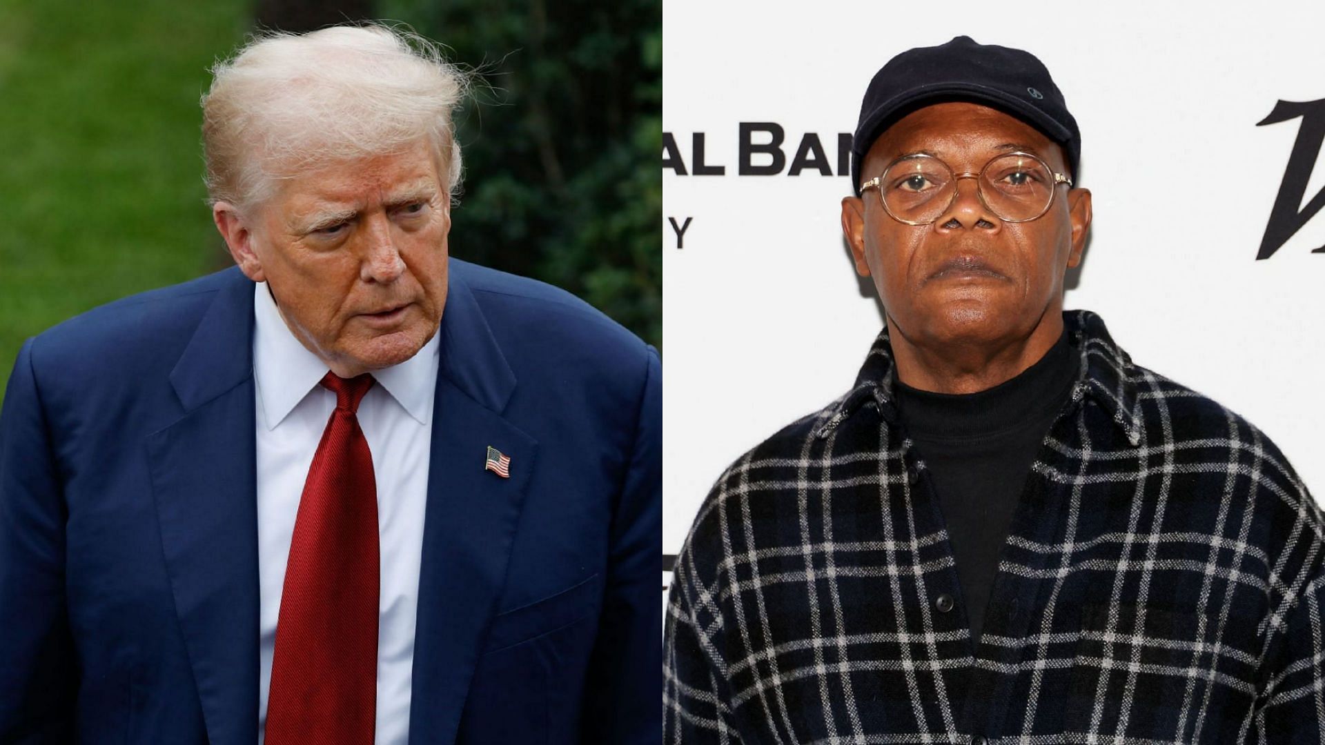 Donald Trump (on left) and Samuel L. Jackson (on right) / Source: Getty Images