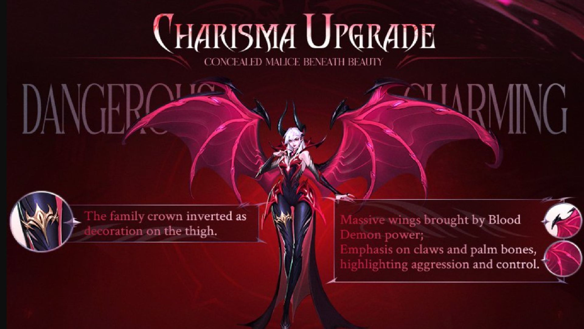 Alice wears the inverted family crown on her thigh (Image via Moonton Games)