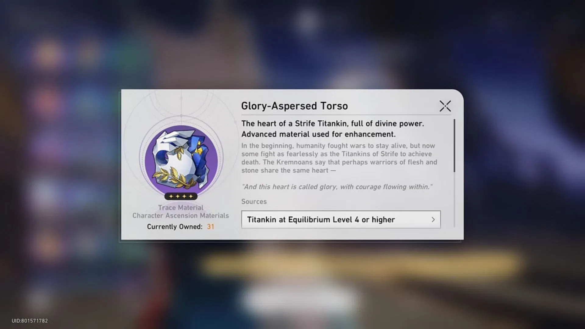 Glory-Aspersed Torso (Image via HoYoverse)