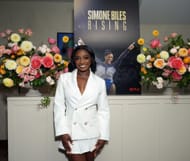 Simone Biles attends Netflix's 'Simone Biles: Rising' in West Hollywood, California. (Photo by Getty Images)