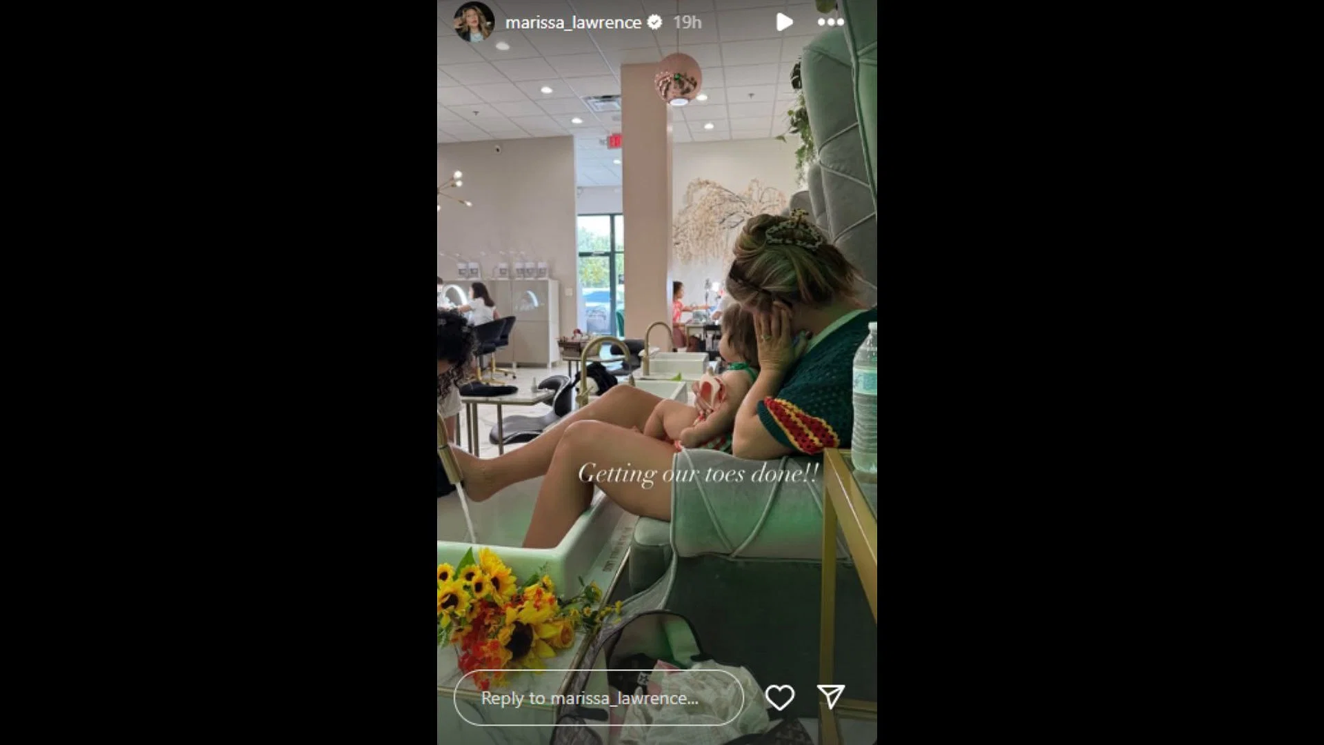 Marissa Lawrence shared a sweet moment with her daughter Shae. (Photo via Marissa Lawrene&#039;s Instagram Story)