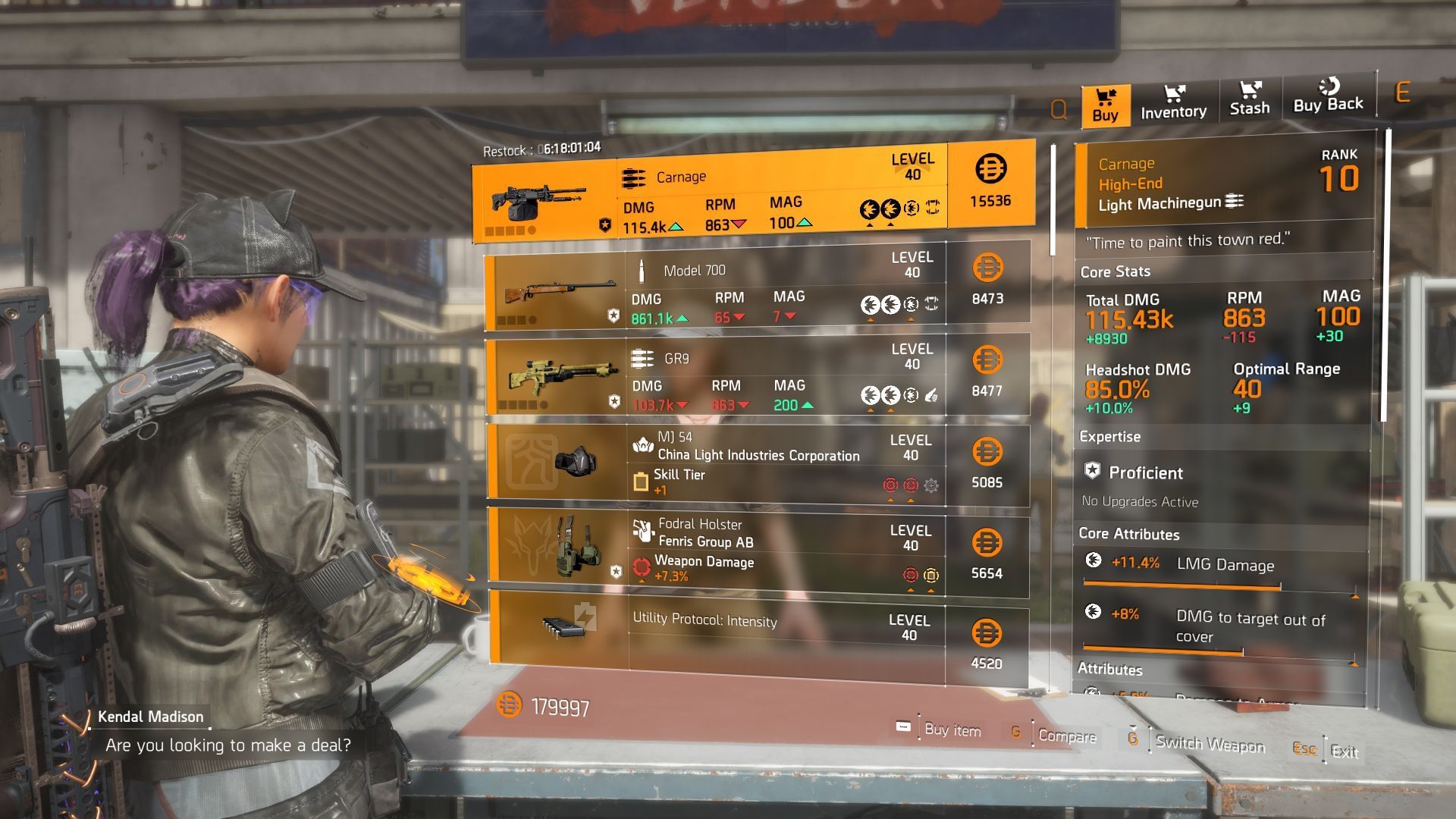 The Division 2 vendor at the Campus (Image via Sportskeeda Gaming || Ubisoft)