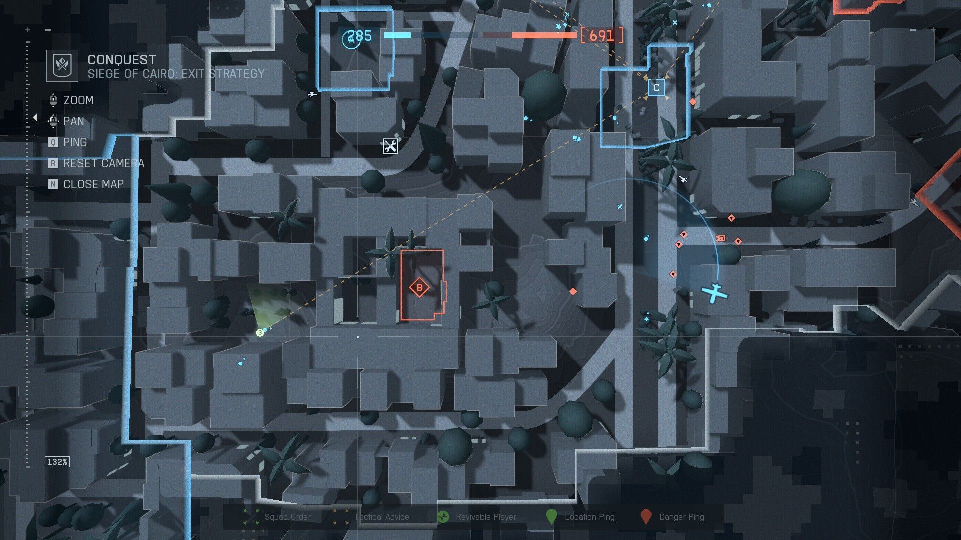 Location of the red garden close to Pax Armata HQ in Battlefield 6 (Image via Sportskeeda Gaming || EA)