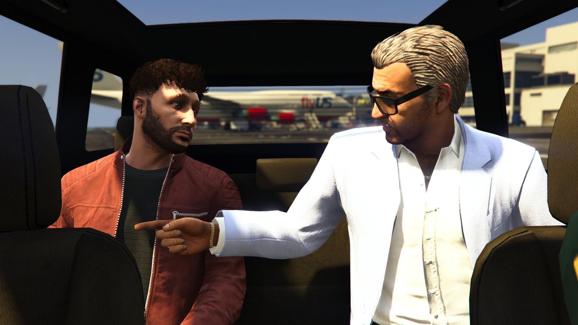 The GTA Online protagonist sits quietly and just nods on most occasions (Image via Rockstar Games)