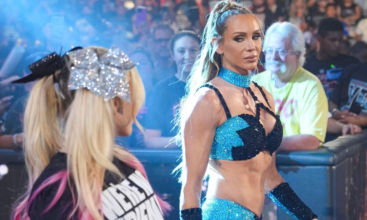 WWE superstar, Charlotte Flair and Alexa Bliss on SmackDown. [Photo credit: WWE.com]