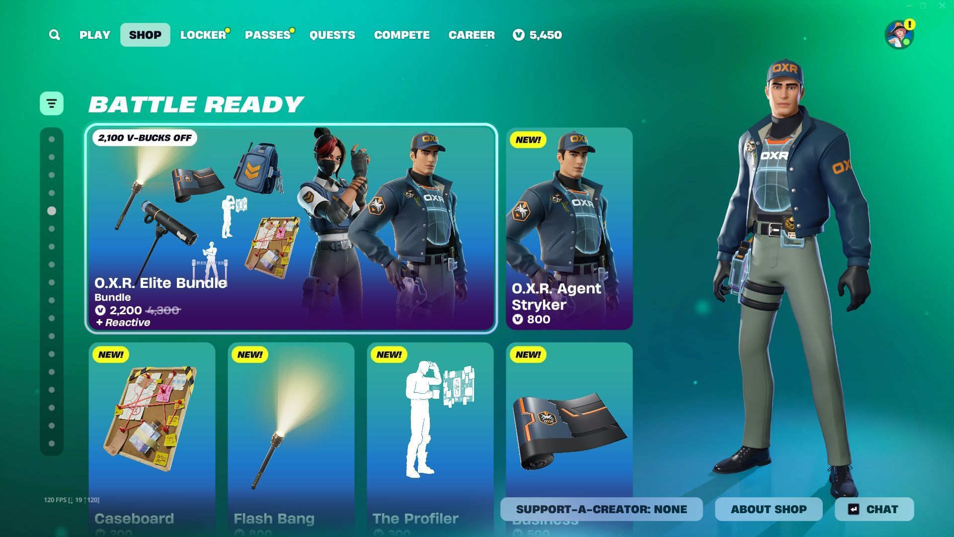 The O.X.R. agent skins in Fortnite are now in the Item Shop (Image via Sportskeeda Gaming || Epic Games)