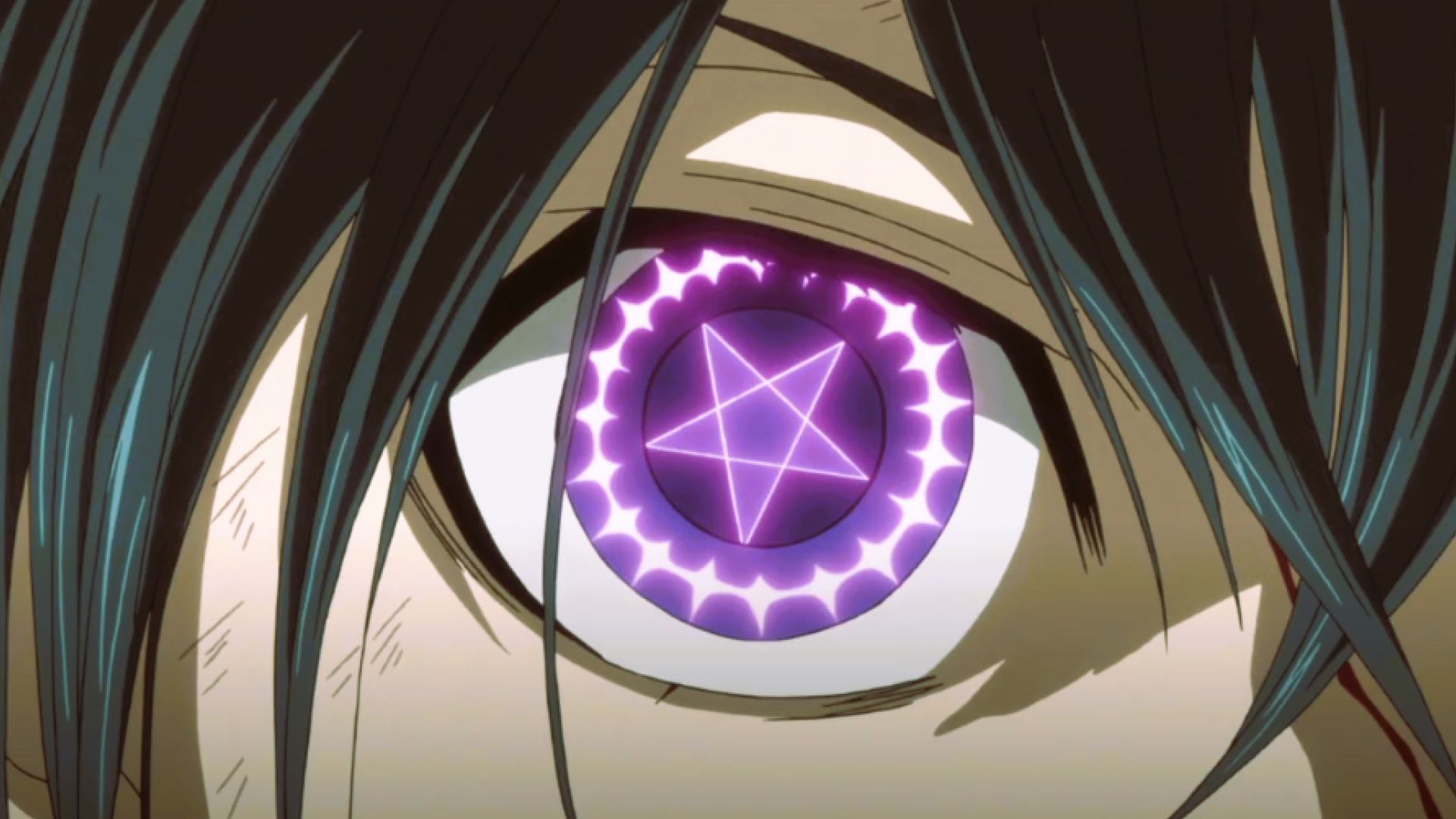 Ciel&#039;s eye in Black Butler (Image via A-1 Pictures)