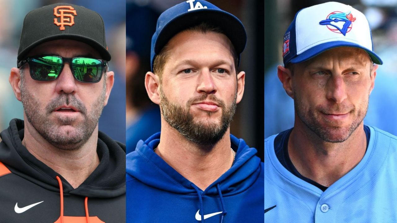 (Left to Right) Justin Verlander, Clayton Kershaw, Max Scherzer (Images from - Getty)