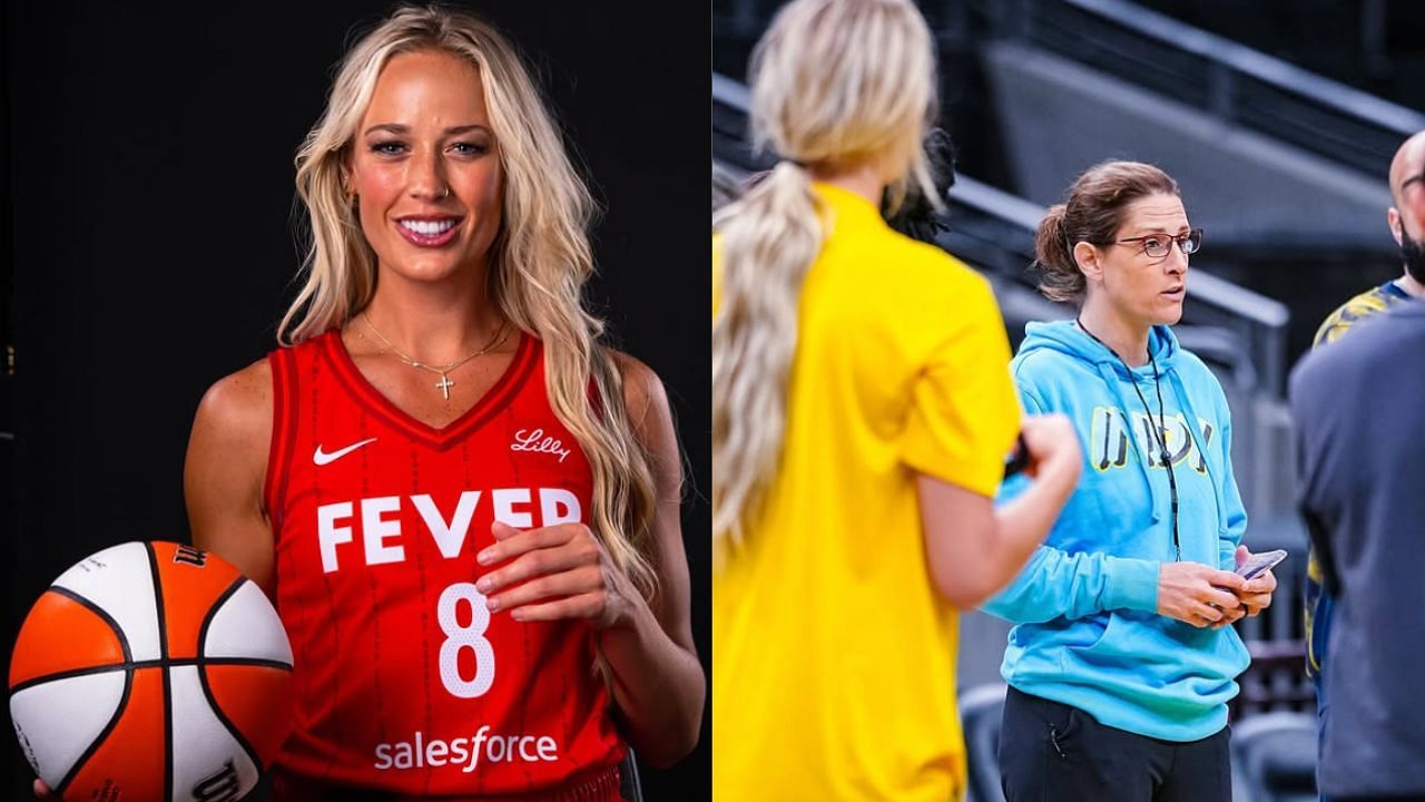 &quot;Why she keep calling my phone speaking sexually&quot;: Sophie Cunningham turns heads with hilarious TikTok video with Stephanie White. [photo: @sophie_cham/IG, @indianafever/IG]