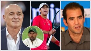Pete Sampras & Andre Agassi's ex-rival now helping bring down Novak Djokovic at US Open after joining opponent Learner Tien's team in NYC