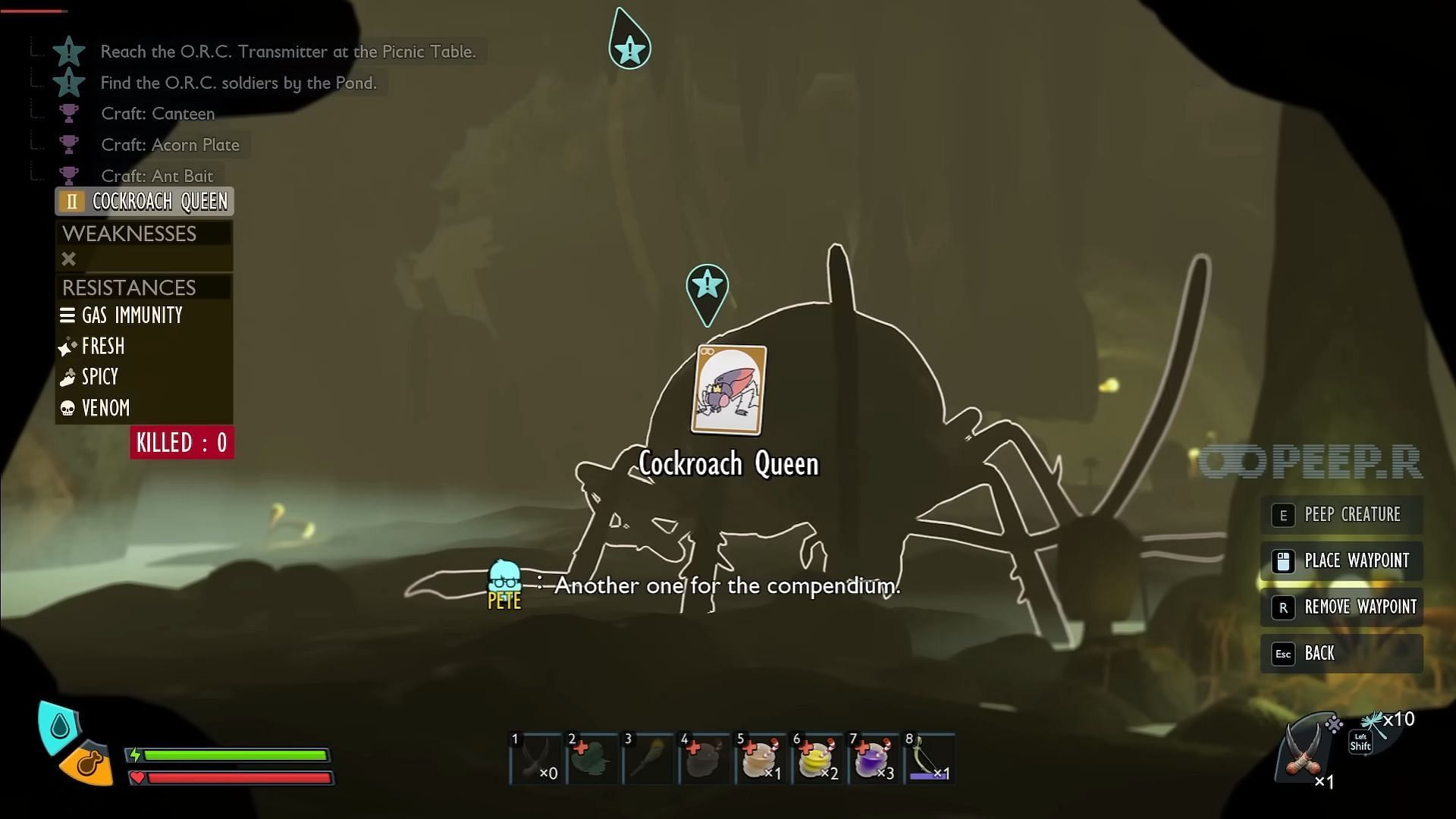Fighting the Cockroach Queen (Image via YouTube/@ImCade || Obsidian Entertainment)