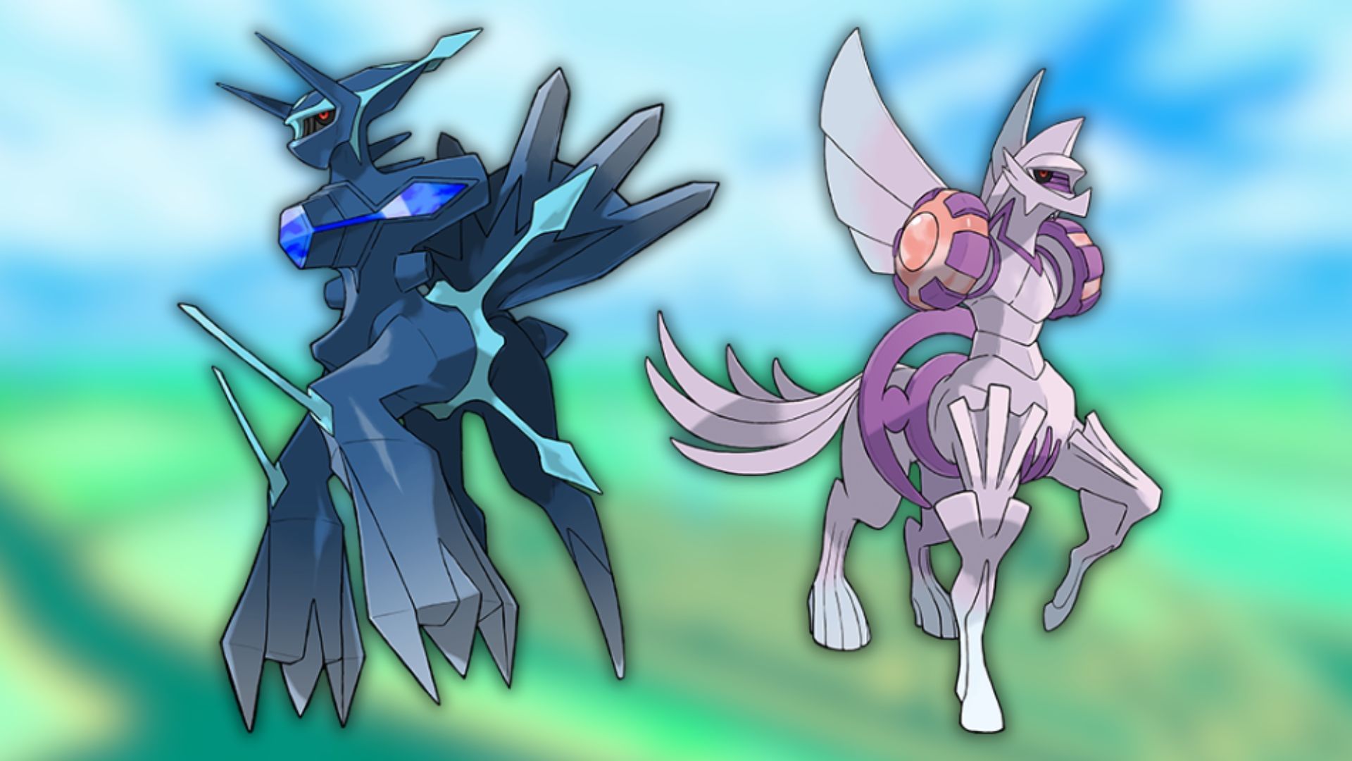 Origin Forme Dialga and Palkia (Image via The Pokemon Company)