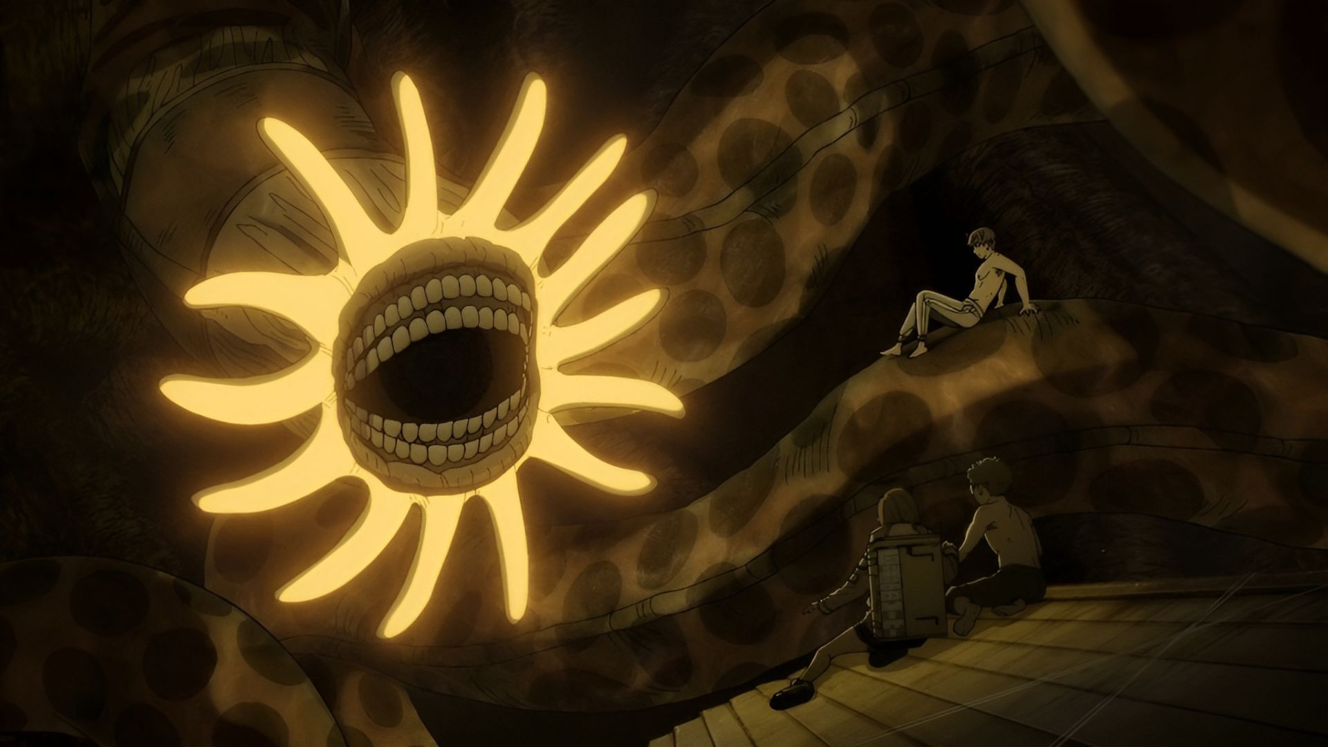 Still of Tsuchinoko (Image via Science Saru)