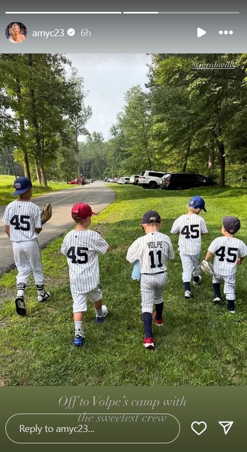 Gerrit Cole&#039;s wife Amy shared an adorable story on her social media platform.(via Instagram)