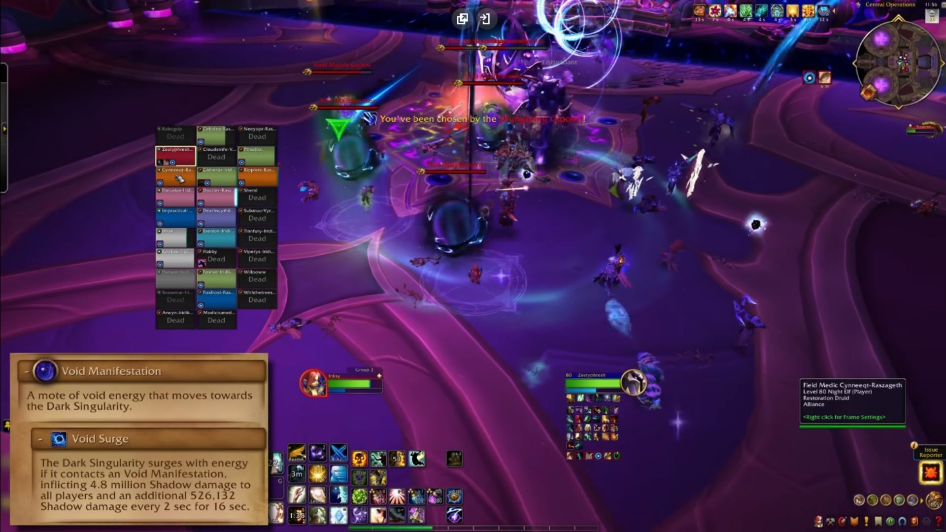 Do not let the adds hit the Dark Singularity in Phase 2! It&#039;s a LOT of damage (Image via Blizzard Entertainment/YouTube@Hazelnuttygames)
