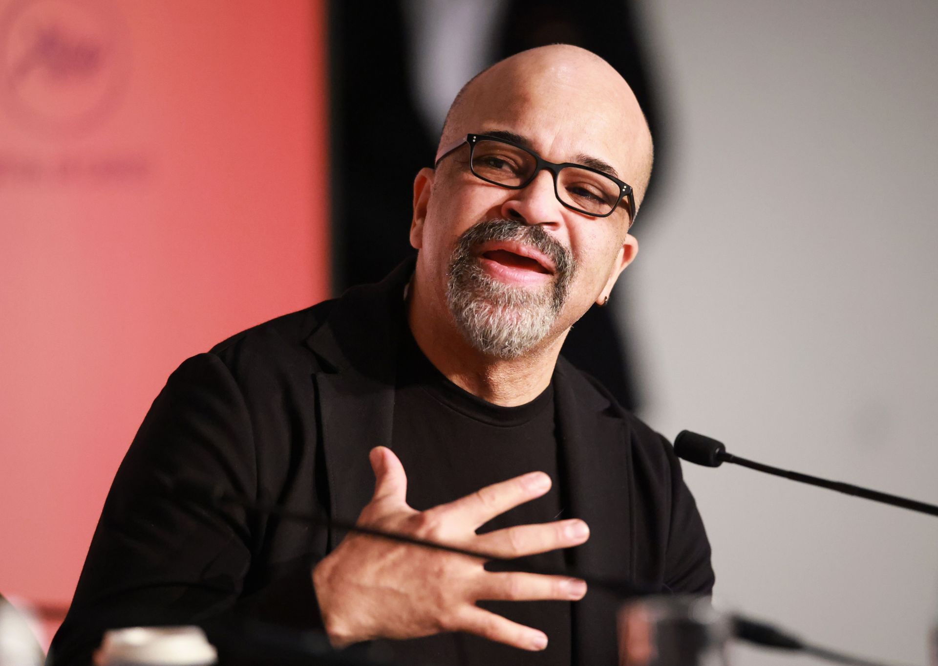  Jeffrey Wright speaks on stage during the &quot;Highest 2 Lowest&quot; press conference at the 78th annual Cannes Film Festival. (Photo by Clemens Bilan/Pool/Getty Images)